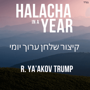 Halacha in a Year by Rabbi Yaakov Trump