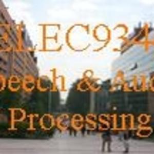 ELEC9344 Speech and Audio Processing by Professor E. Ambikairajah by Ming Sheng
